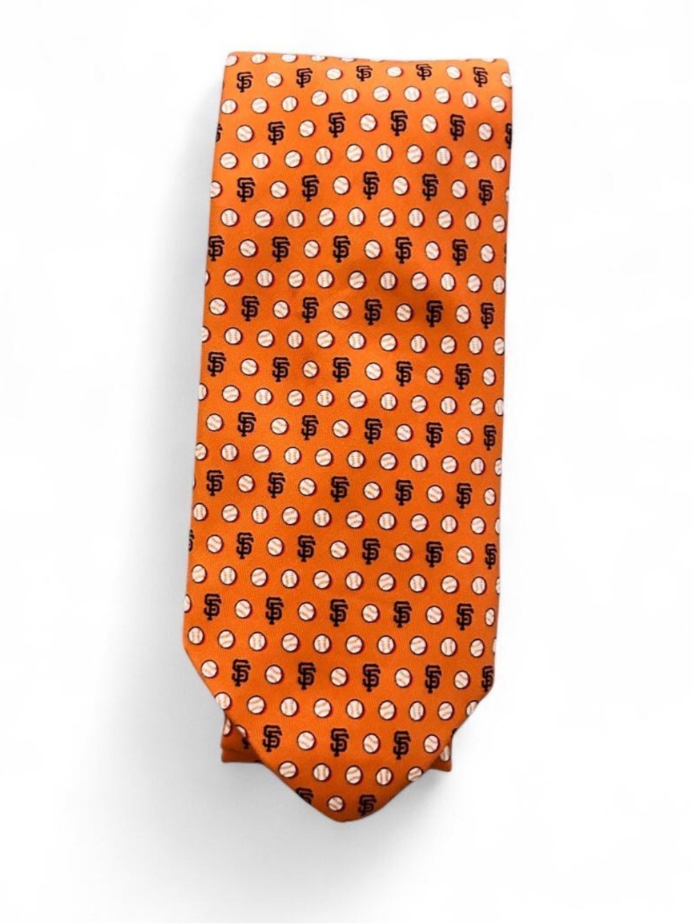 Vineyard Vines Custom SF Giants Baseball Monogram Men Necktie 100% Silk USA